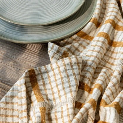 Pewter Finley Check Dishtowel