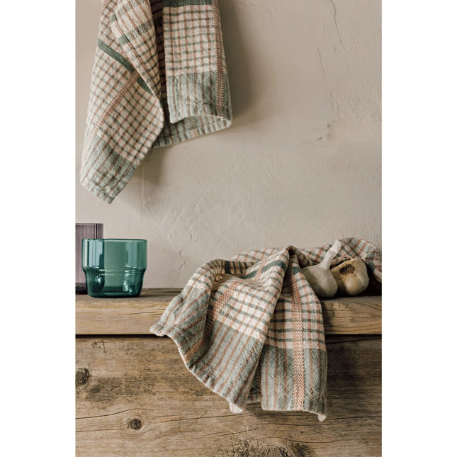 Pewter Finley Check Dishtowel