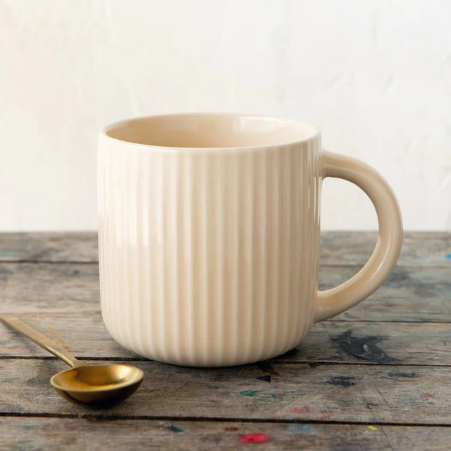 Stoneware Fluted Mug, 22oz
