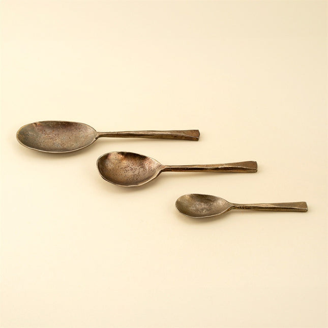Forged Iron Spoons, Set of 3