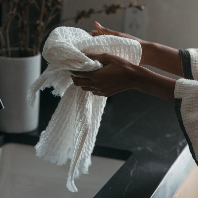 POKOLOKO French Waffle Hand Towel