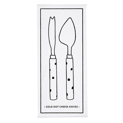 Gold Dot Cheese Knife Set