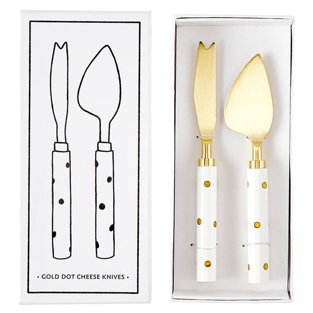 Gold Dot Cheese Knife Set
