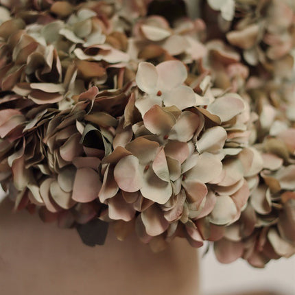 Faux Hydrangea Spray, Vintage Green