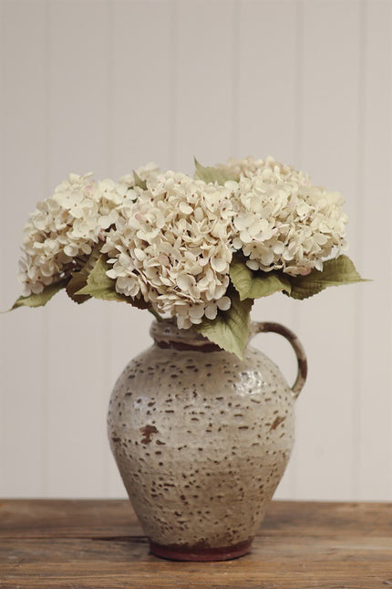 Faux Hydrangea Spray, Cream