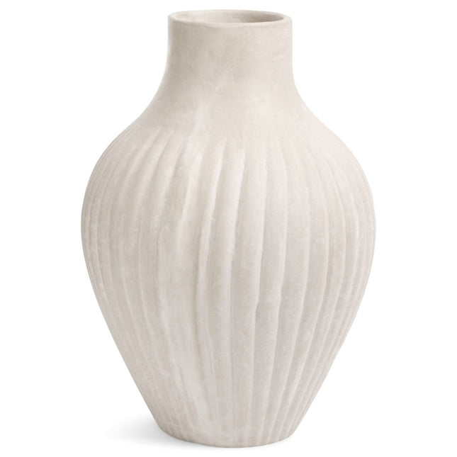 Fluted Paper Mache Vase