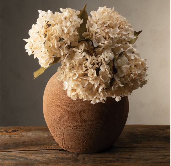 Faux Cream Hydrangea, 18"
