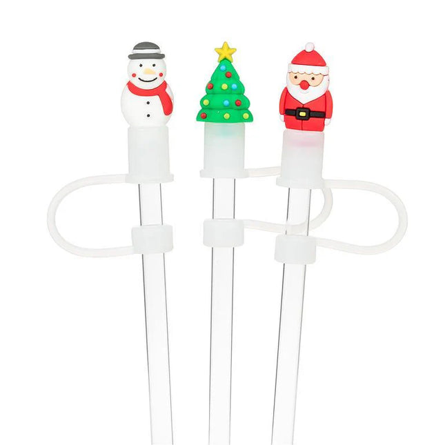 Jumbo Straws w/ Holiday Caps