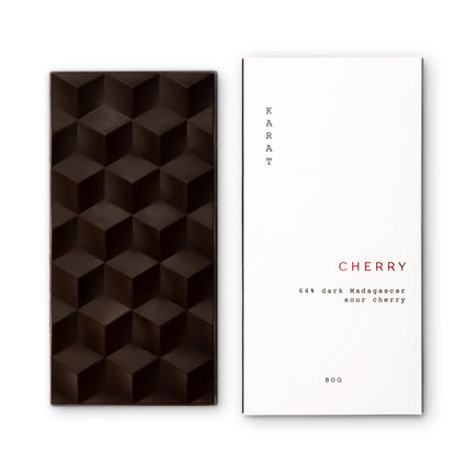 KARAT CHOCOLATE 64% Dark Madagascar Sour Cherry, 80g