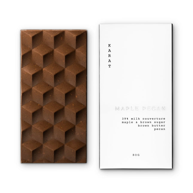 KARAT CHOCOLATE Maple Pecan Bar, 80g.