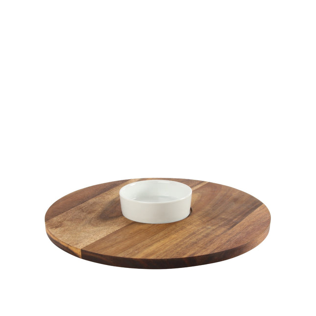 Acacia Wood Lazy Susan Set