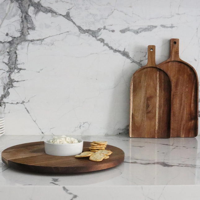 Acacia Wood Lazy Susan Set