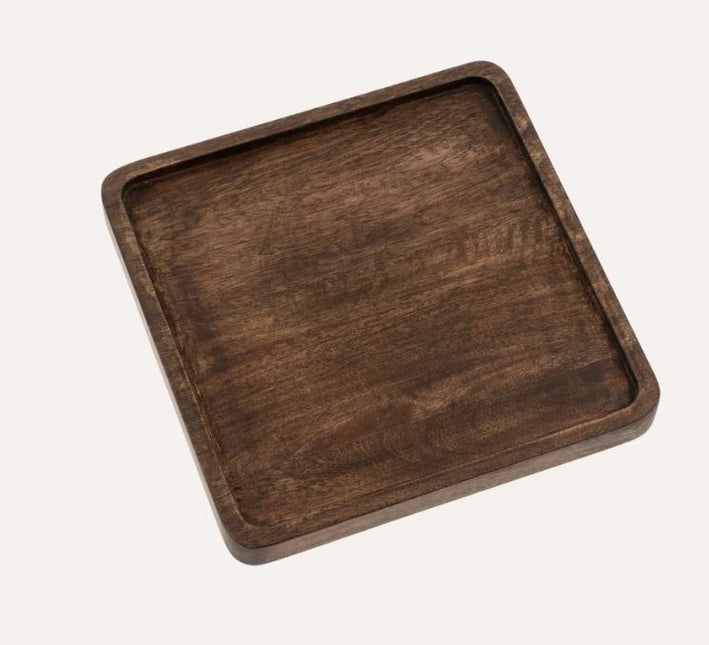 Stained Mango Wood Square Tray