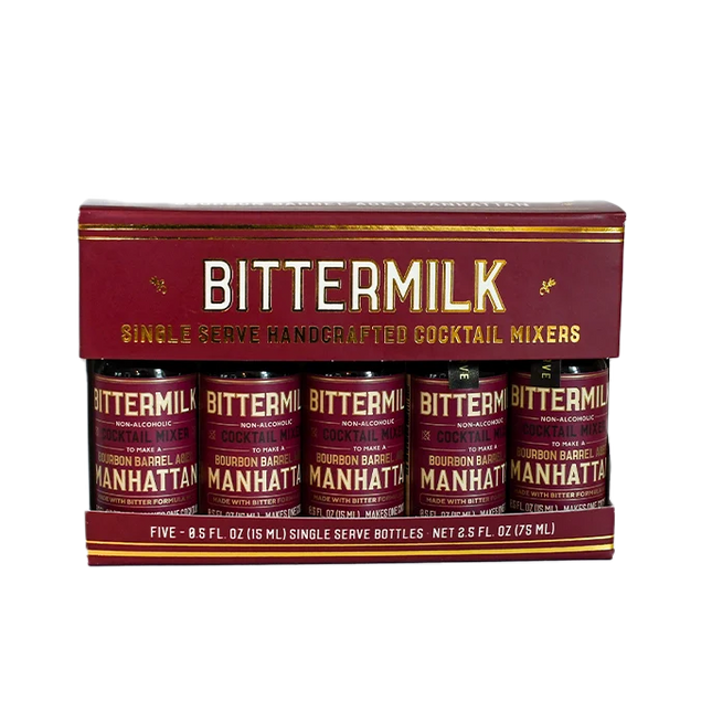 BITTERMILK Cocktail Mix, Bourbon Barrel Aged Manhatten Singles