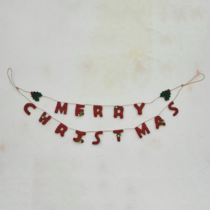 Felt "Merry Christmas" Garland