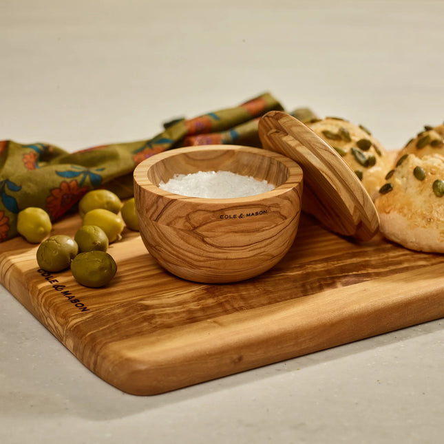 COLE & MASON Portobello Olive Wood Salt Keeper