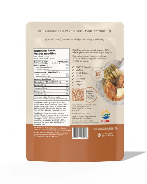GUSTO Gluten-Free Pancake & Baking Mix