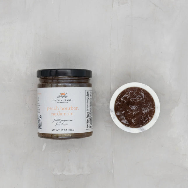 FINCH & FENNEL Peach Bourbon Cardamom Preserves