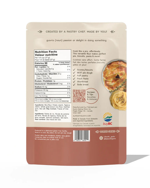 GUSTO Gluten-Free Pastry Scone & Pasta Flour