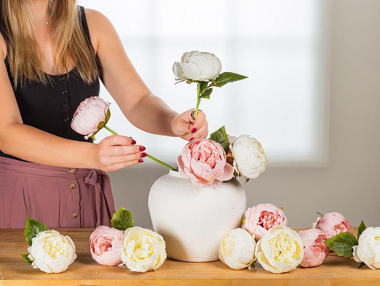 Faux Peony Bunch