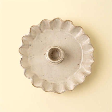Petal Stoneware Candle Holder