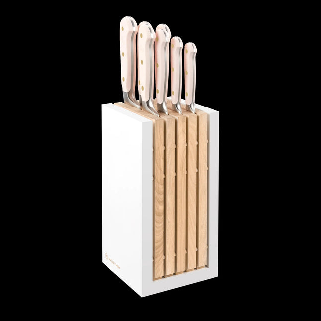 WUSTHOF Classic Pink Himalayan Salt 8-pc White Knife Block Set