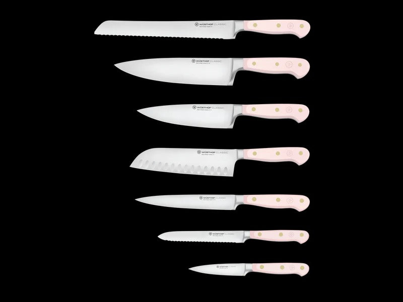 WUSTHOF Classic Pink Himalayan Salt 8-pc White Knife Block Set