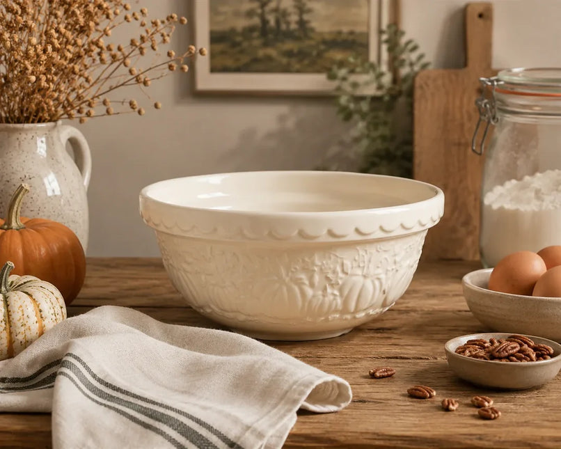 MASON CASH Mixing Bowl, Cream Pumpkin