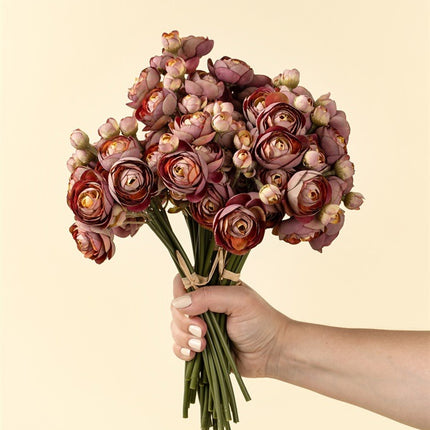 Faux Deep Pink Ranunculus
