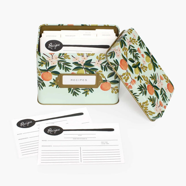 RIFLE PAPER CO. Recipe Card Tin