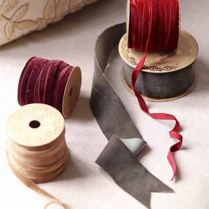 Velvet Ribbon on Spool, 10 meters