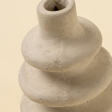 Ripple Paper Mache Bud Vase