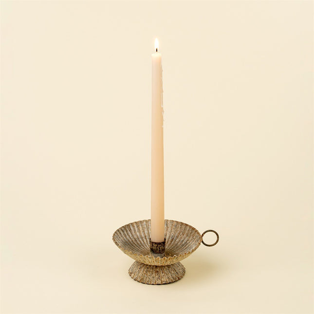 Antique Iron Candle Holder