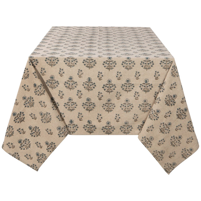 Salvia Block Print Tablecloth