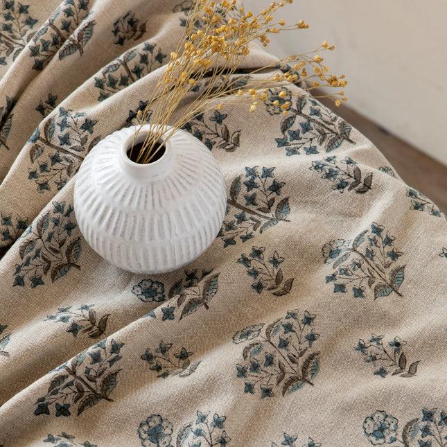 Salvia Block Print Tablecloth