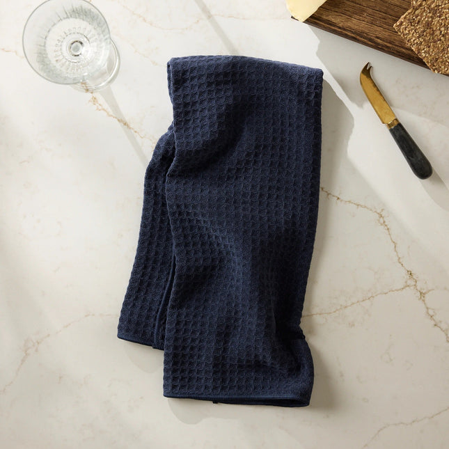 GEOMETRY Waffle Weave Truffle Tea Towel