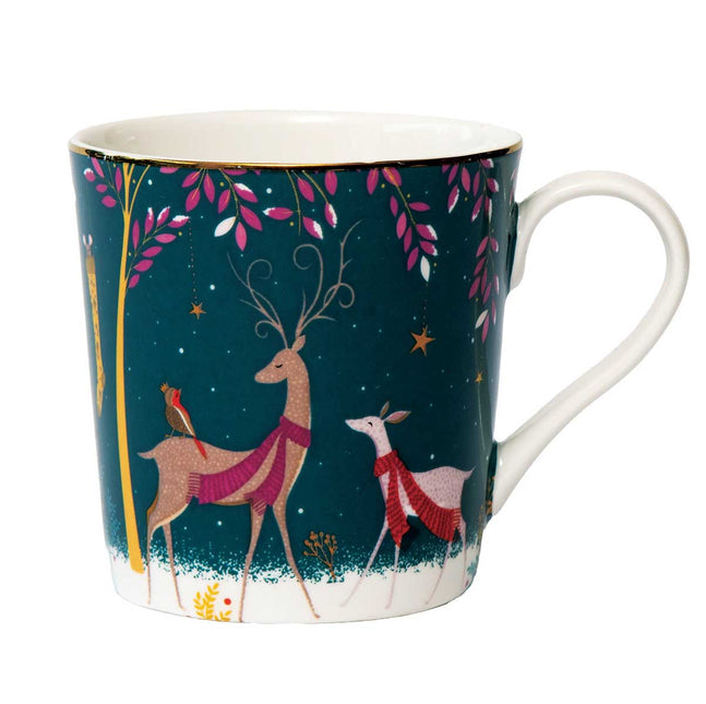 SARA MILLER Woodland Tales Boxed Christmas Mug
