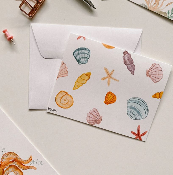 THE IMPERFECT PROCESS Seashells Blank Card