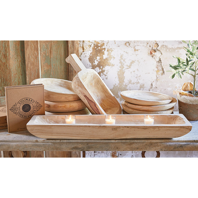 Paulownia Wood Shallow Bowl