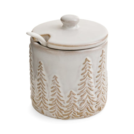 Stoneware Sugar Bowl with Spoon
