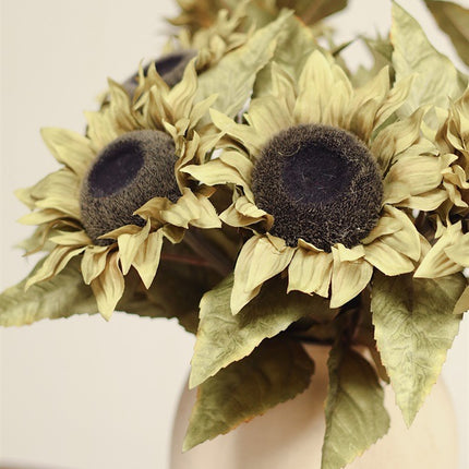 Faux Harvest Sunflower Stem