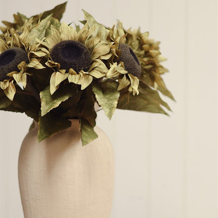 Faux Harvest Sunflower Stem