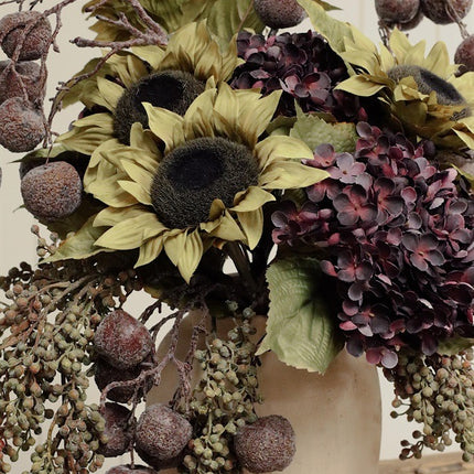 Faux Harvest Sunflower Stem