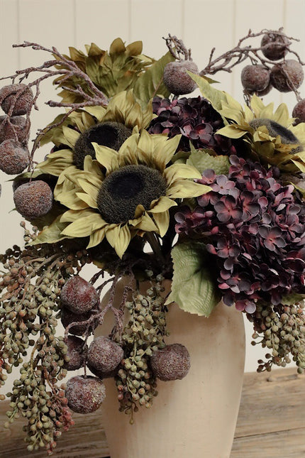 Faux Harvest Sunflower Stem