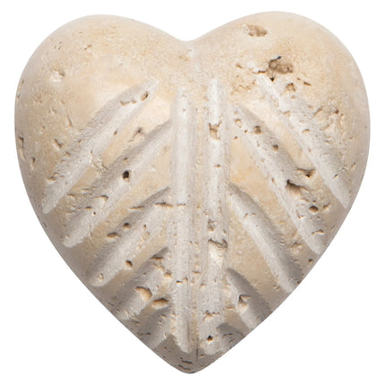 Travertine Carved Heart