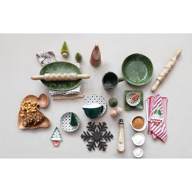 Stoneware Christmas Tree Bowl