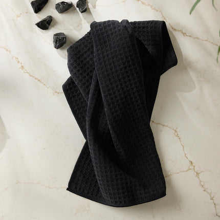 GEOMETRY Waffle Weave Truffle Tea Towel