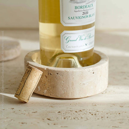 Travertine Wine Bottle Coaster