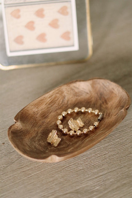 Mango Wood Carved Dish