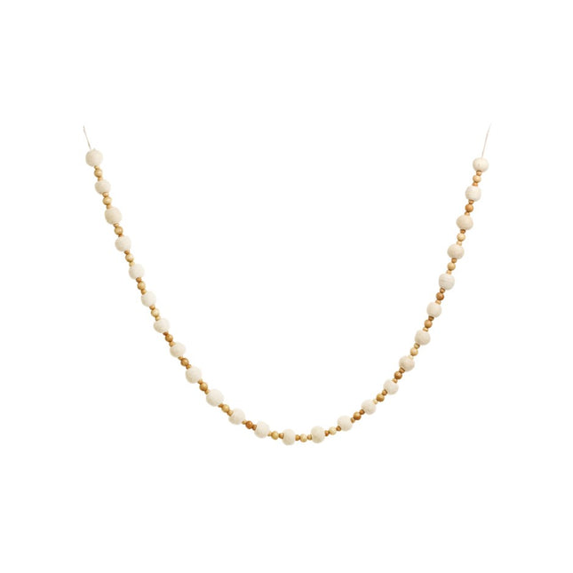 Wool and Wood Garland, 70"